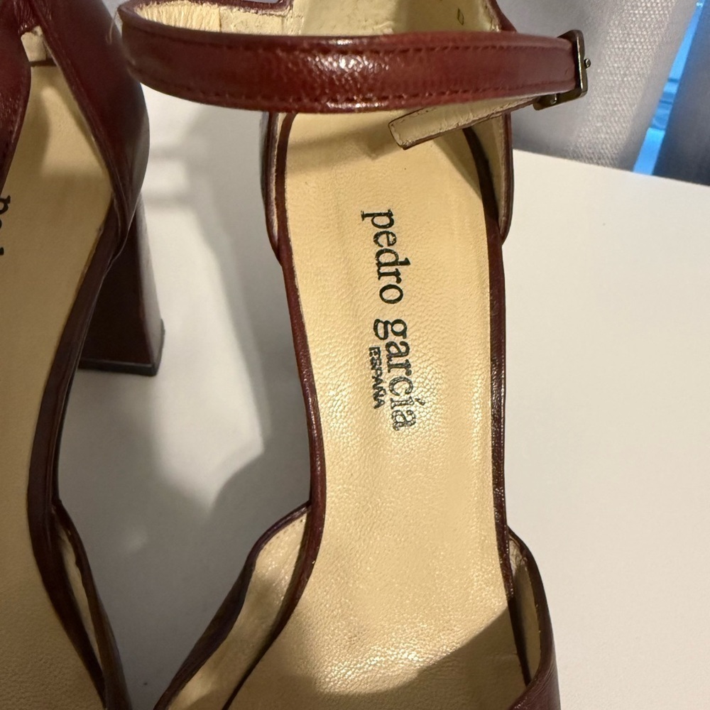 Pedro Garcia Burgundy Women's Heels - Picture 7 of 8